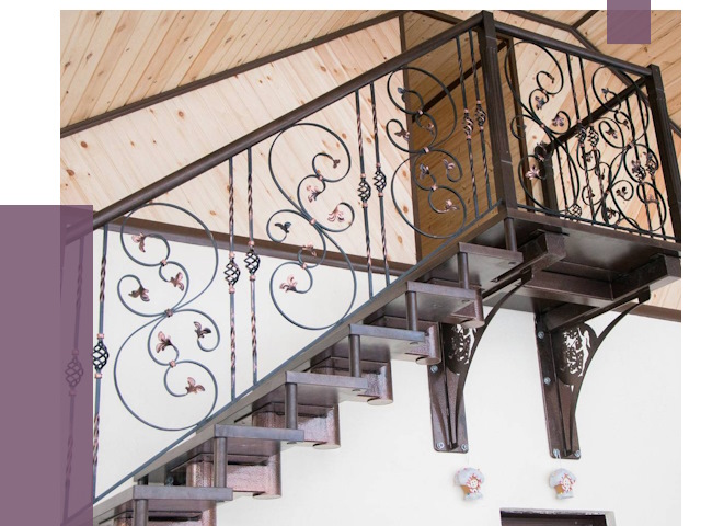 Кованые лестницы в Воронеже от 83780 руб. под ключ