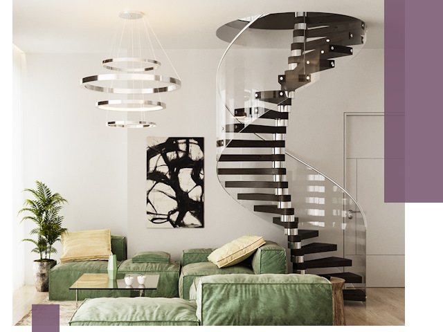 Лестницы для двухуровневой квартиры в Воронеже — изготовление и монтаж