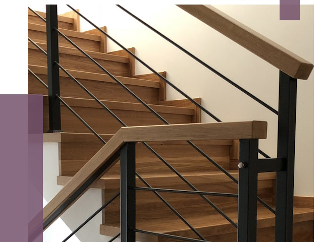 Обшивка металлической лестницы деревом в Воронеже от 4565 руб.