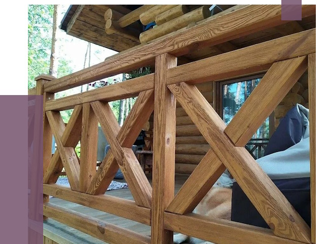 Деревянные перила под ключ в Воронеже от 8056 руб. 