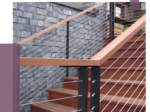 Тросовые перила под ключ в Воронеже от 8163 руб.