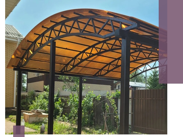 Изготовление навесов под ключ в Воронеже из качественных материалов