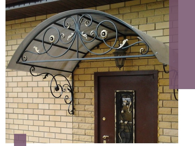 Изготовление козырьков из металла под ключ в Воронеже