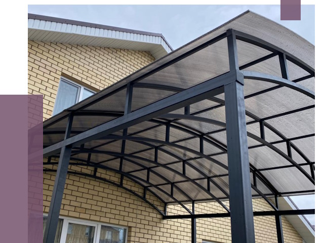 Монтаж козырьков в Воронеже от 12084 руб. | ПРОЛЁТ-Врн