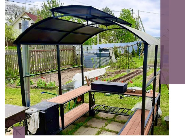 Навесы для барбекю в Воронеже: изготовление, монтаж и демонтаж