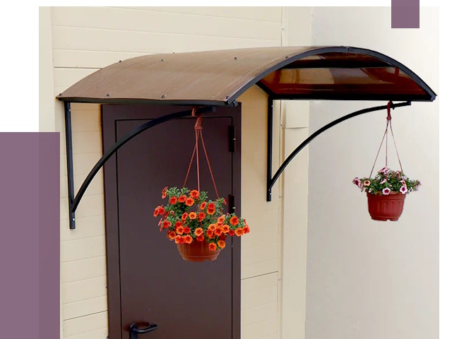 Козырьки над входом в Воронеже от 15574 руб.  | ПРОЛЁТ-Врн