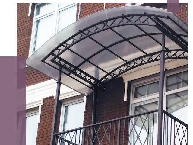 Козырьки над балконом в Воронеже от 9076 руб. | ПРОЛЁТ-Врн