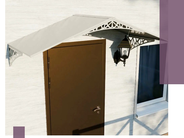 Металлические козырьки на входы и террасы в Воронеже