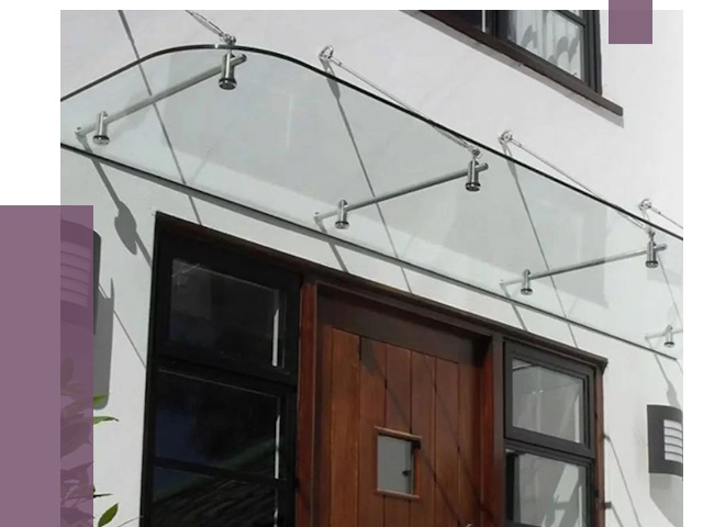 Стеклянные козырьки в Воронеже от 19871 руб. | ПРОЛЁТ-Врн