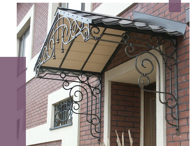 Двускатные козырьки в Воронеже под ключ от 13426 руб.