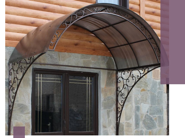 Арочные козырьки под ключ в Воронеже: изготовление и монтаж